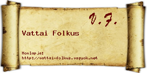 Vattai Folkus névjegykártya